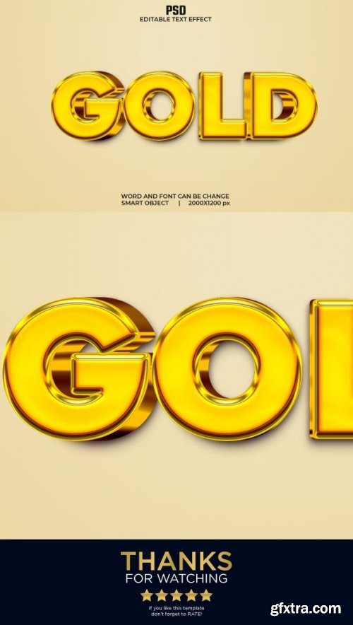 GraphicRiver - Gold 3d Editable Text Effect style Premium PSD with Background 36617627