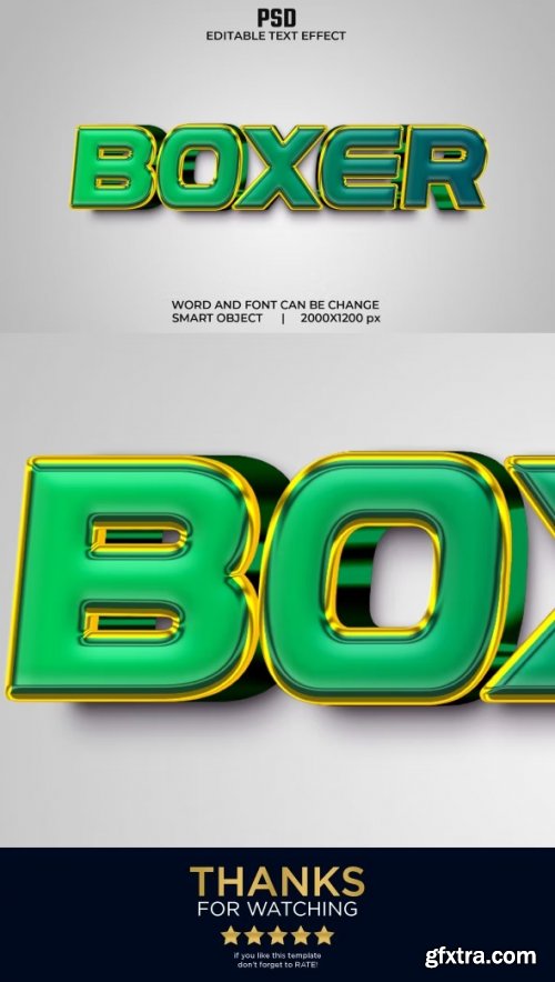  GraphicRiver - Boxer 3d Editable Text Effect Style Premium PSD with Background 36616205