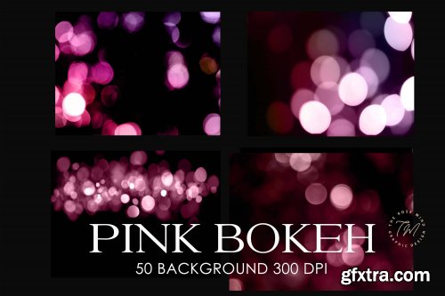 Bokeh Pink background, overlays