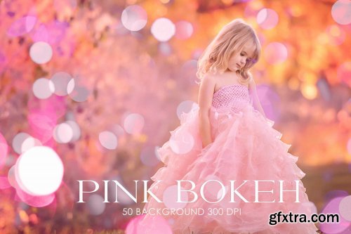 Bokeh Pink background, overlays