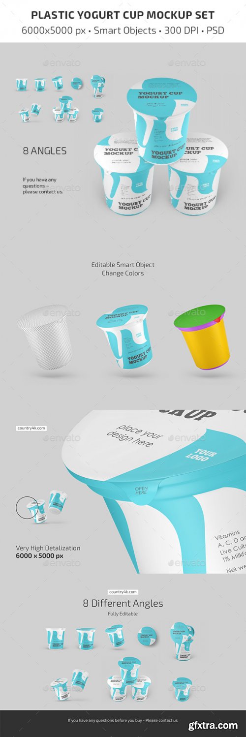 GraphicRiver - Plastic Yogurt Cup Mockup Set 36618846