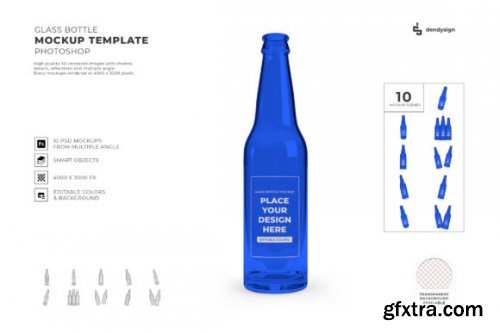 Glass Bottle Packaging Mockup Bundle