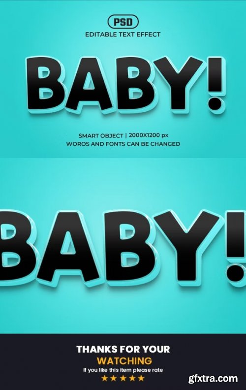 GraphicRiver - Baby 3d Editable Text Effect 35929171