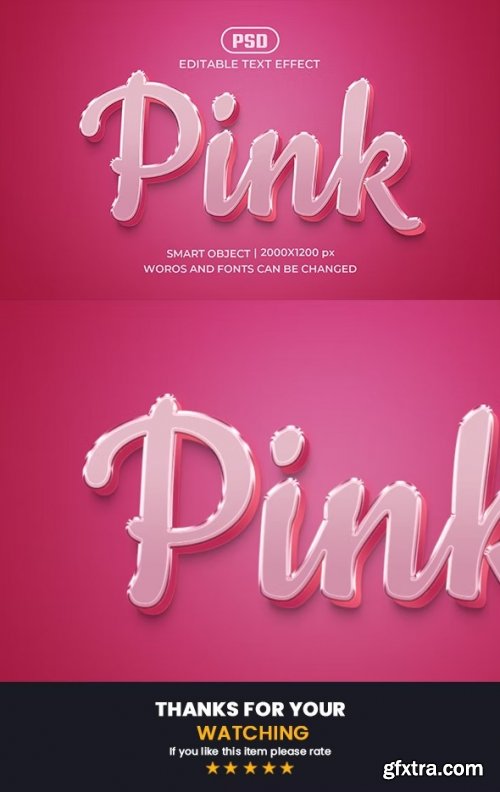 GraphicRiver - Pink 3D Editable Text Effect 35711151