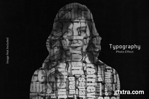 Typography Portrait Photo Effect Template