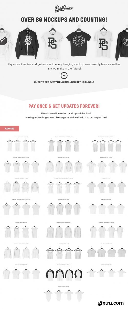 CreativeMarket - Hanging Apparel Mockup Bundle 3432877