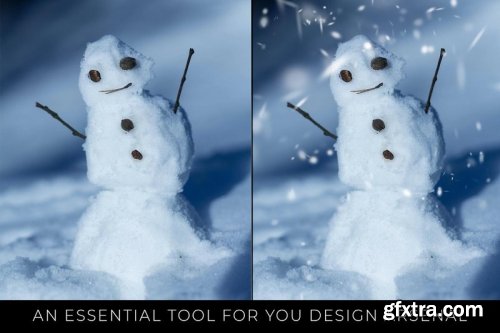 10 Realistic Photoshop Snow Brushes