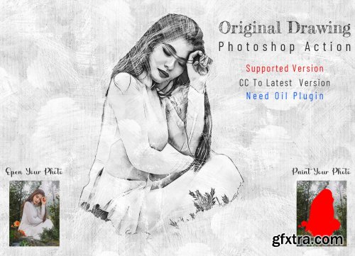 CreativeMarket - Original Drawing Photoshop Action 7071197