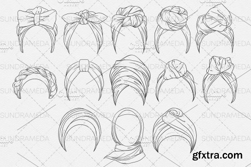 CreativeMarket - Headwear Procreate Brush Stamp. Hats 5961558