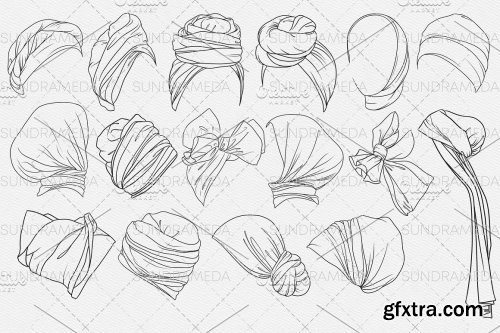 CreativeMarket - Headwear Procreate Brush Stamp. Hats 5961558