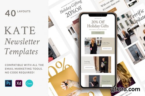 CreativeMarket - Kate - Newsletter Templates 4378815