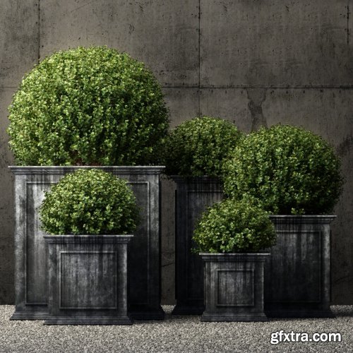 Restoration Hardware estate zinc framed panel planters