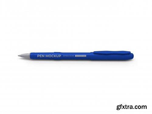 Pen with Open Cap Mockup Template Bundle 