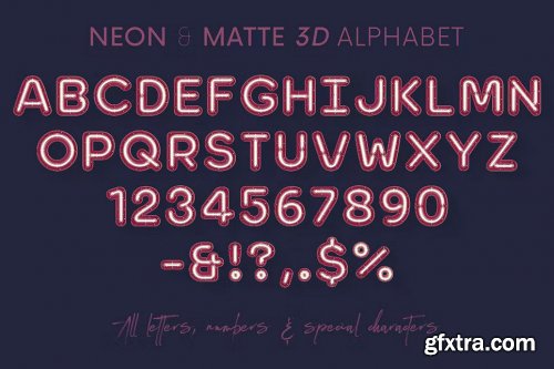 Neon & Matte - 3D Lettering