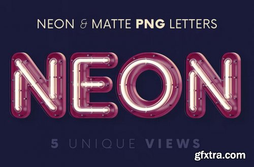 Neon & Matte - 3D Lettering