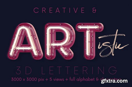 Neon & Matte - 3D Lettering