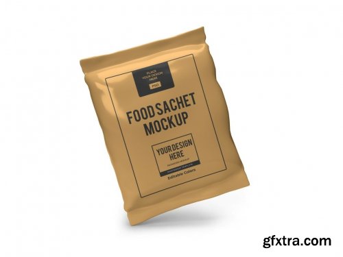 Food Sachet Packaging 3D Mockup Template Bundle 