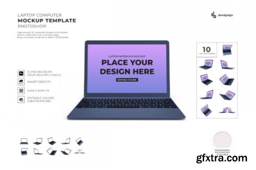 Macbook Laptop Mockup Template Bundle