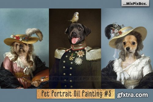 CreativeMarket - Pet Portrait Oil Background v.5 6120192