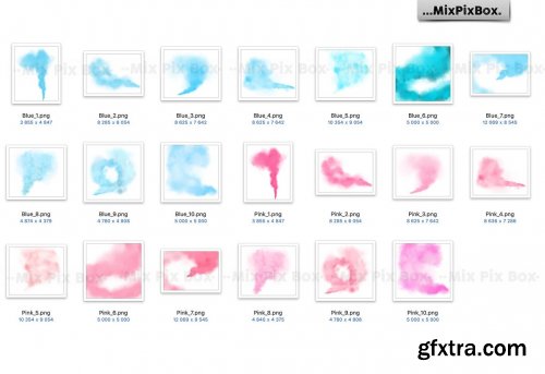 CreativeMarket - Pink and Blue Smoke Bombs Overlays 6033023