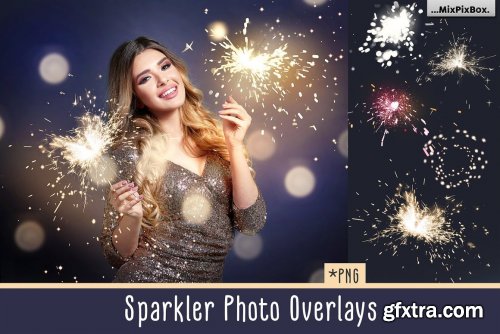 CreativeMarket - Sparkler Photo Overlays 5814585