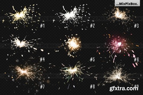 CreativeMarket - Sparkler Photo Overlays 5814585