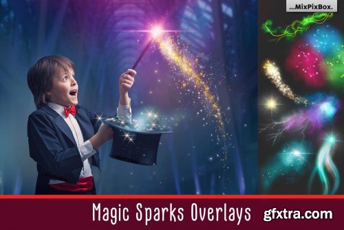 CreativeMarket - Magic Sparks Overlays 5326473