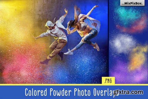 CreativeMarket - Colored Powder Photo Overlays 5214243