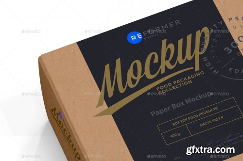 GraphicRiver - Kraft Paper Box Mockup Half Side Vier 24364374