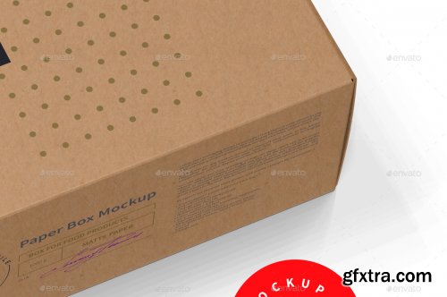 GraphicRiver - Kraft Paper Box Mockup Half Side Vier 24364374