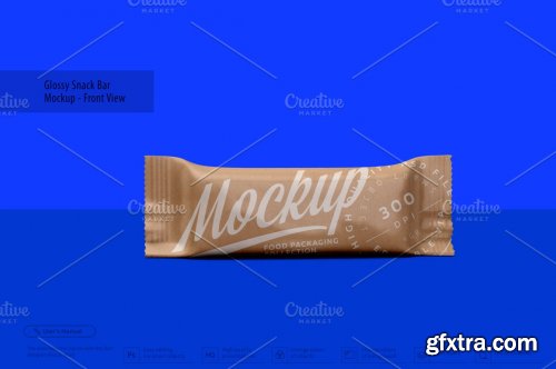 CreativeMarket - Kraft Snack Bar Mockup - Front View 3356507