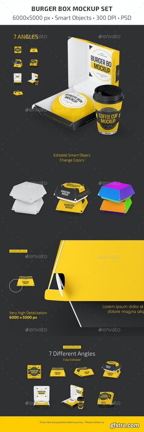 GraphicRiver - Burger Box Mockup Set 36714207