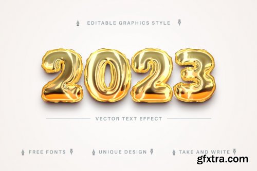 CreativeMarket - Golden Balloons - Editable Text Effect 7075676