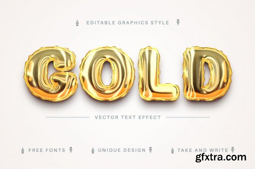 CreativeMarket - Golden Balloons - Editable Text Effect 7075676