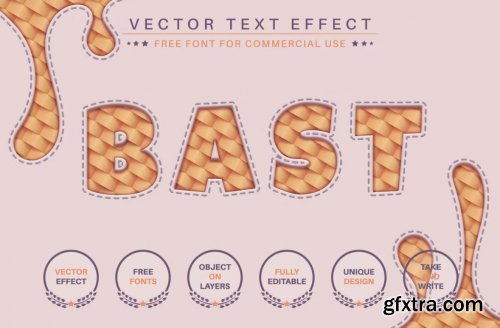 CreativeMarket - Bast - Editable Text Effect, Font Style 6923340