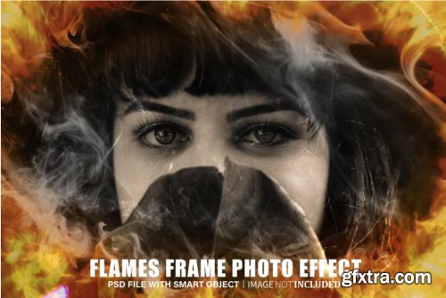 Flame frame photo effect