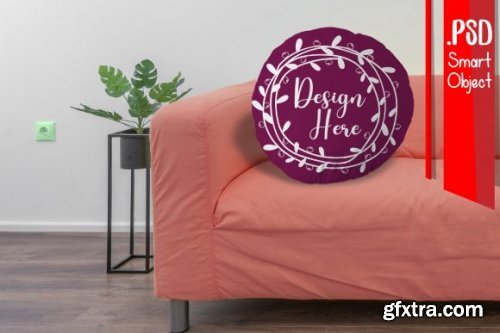 Round Pillow Mockup 9139861