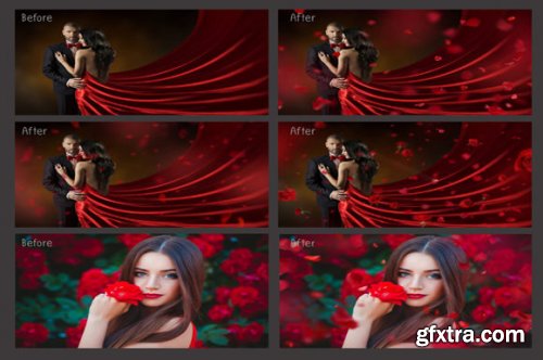 Falling Rose Petals Photo Overlays