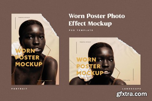 CreativeMarket - Ripped Paper Poster Mockup Set 5918806