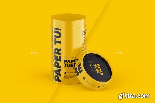 CreativeMarket - Opened Paper Tube Mockup 99x190mm 5918968