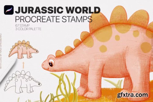 Jurassic World Procreate Stamp