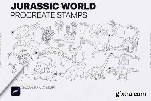 Jurassic World Procreate Stamp