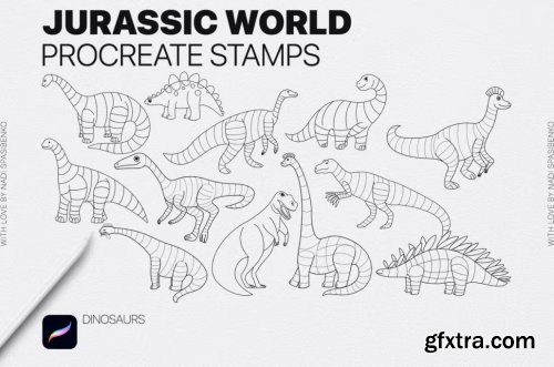 Jurassic World Procreate Stamp