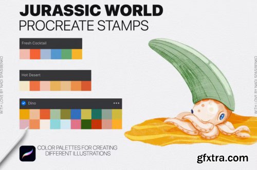 Jurassic World Procreate Stamp