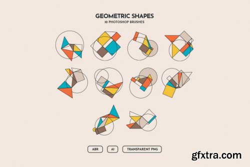 Abstract Geometric Shapes Photoshop Brushes