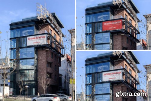 Outdoor Ad Mockups Contemporary Building