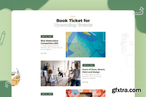 Visual Art Platform Landing Page