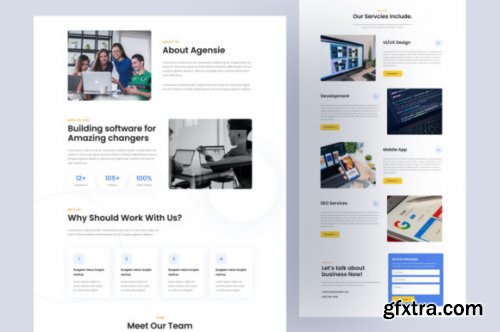 Agensie - Agency Website Template Figma