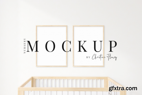 7 Nursery Wood Frame Mockup Bundle