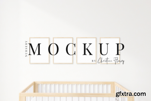 7 Nursery Wood Frame Mockup Bundle